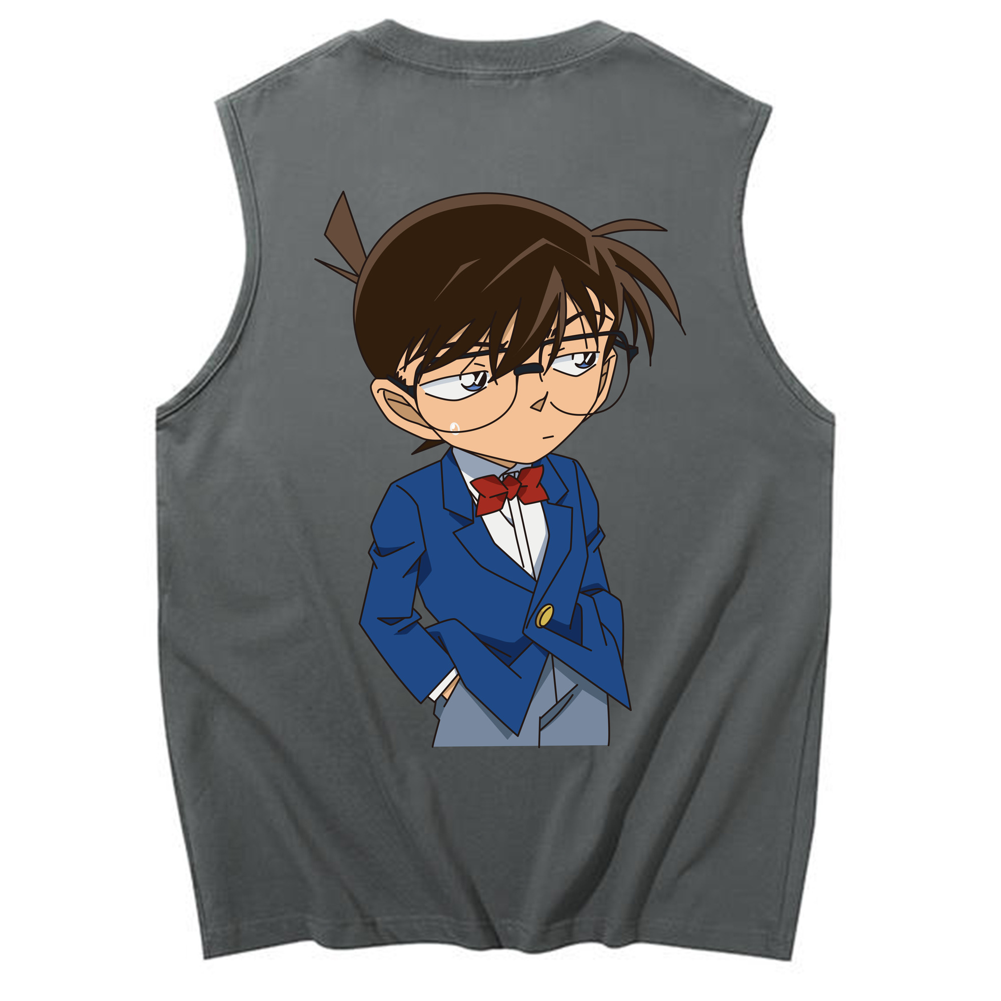 （画像用） 名探偵コナン 江戸川 コナン Detective Conan Conan Edogawa コットン100％タンクトップ（背面プリント）